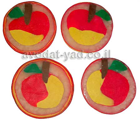 תפוחים בדבש - תחתיות לכוסות מפימו